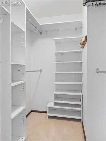5258 Willowbrook Road Colorado Springs, CO 80917 - Photo 23 of 35 Walk in closet with light colored carpet