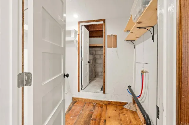 a view of storage and utility room