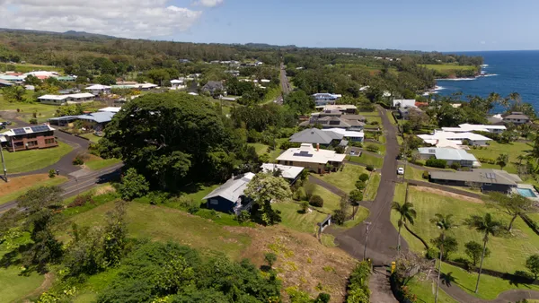 an aerial view of multiple house