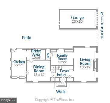 3114 Russell Road Alexandria, VA 22305 - Photo 4 of 72 First floor floor plan, 10x20 storage shed