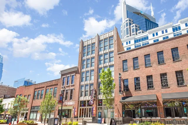 a front view of a building