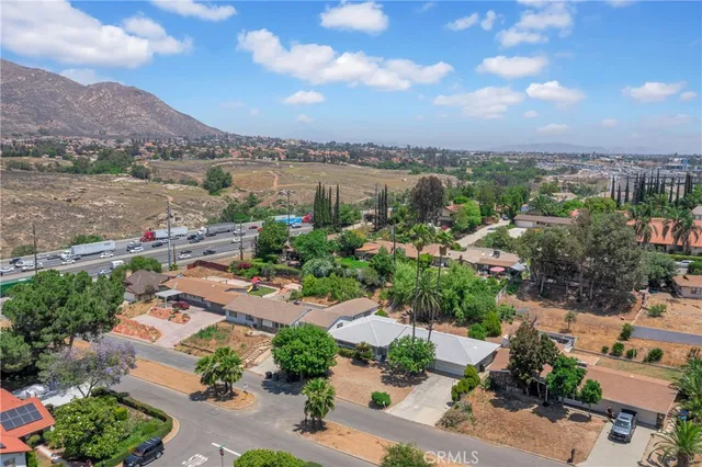 an aerial view of a city