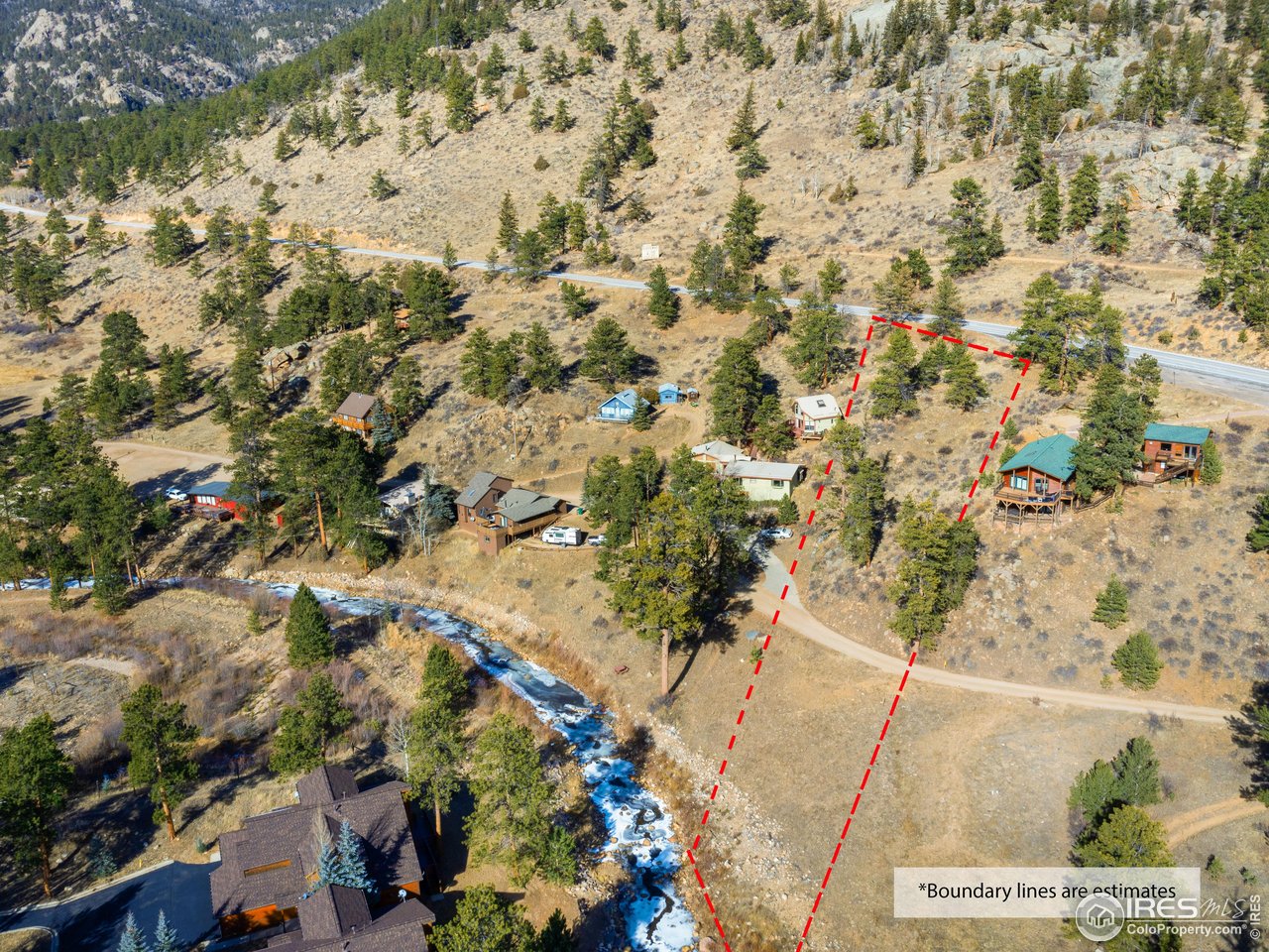 2842 Fall River Road Estes Park, CO 80517 - Photo 2 of 14 Approximate lot lines