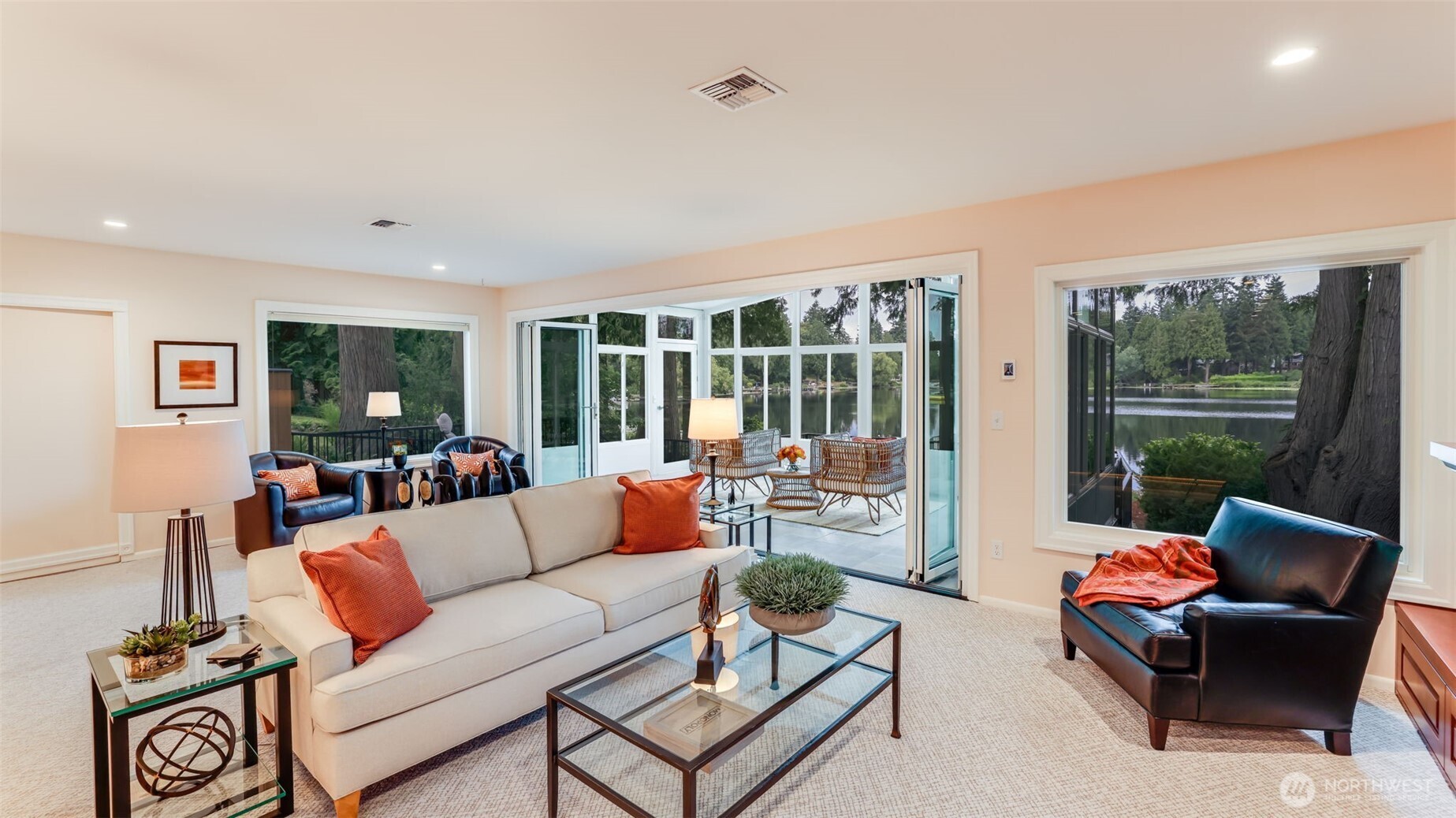 2171 North 122nd Place Seattle, WA 98133 - Photo 9 of 40 a living room with furniture and a floor to ceiling window
