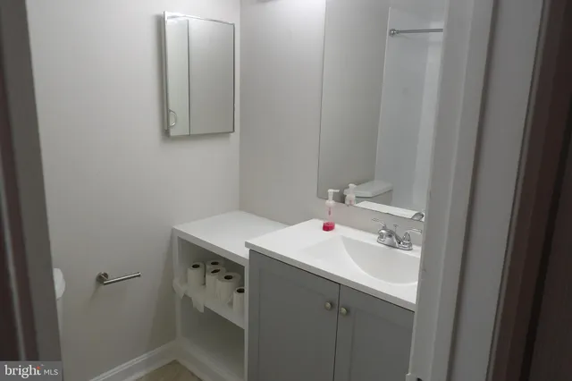 an empty room that has a window