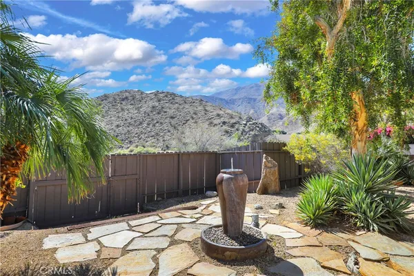 a outdoor view with a sitting space