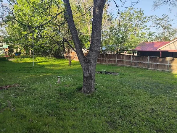 a view of a backyard with a garden