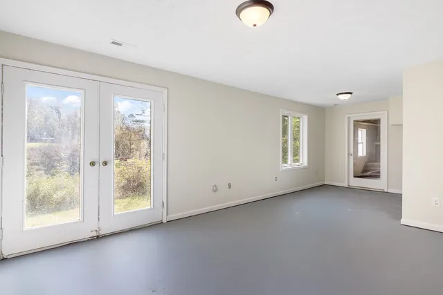 a view of a room with window