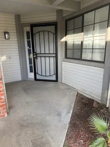 a view of a door of the house