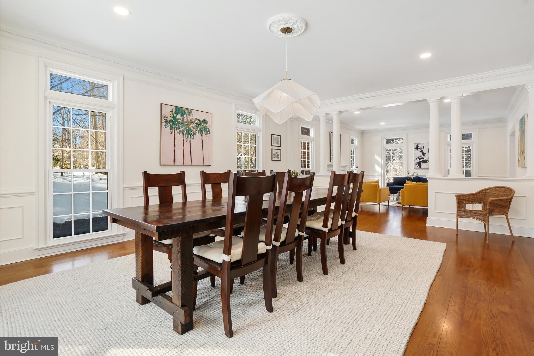 9646 Eagle Ridge Drive Bethesda, MD 20817 - Photo 12 of 75 a view of a dining room with furniture window and wooden floor