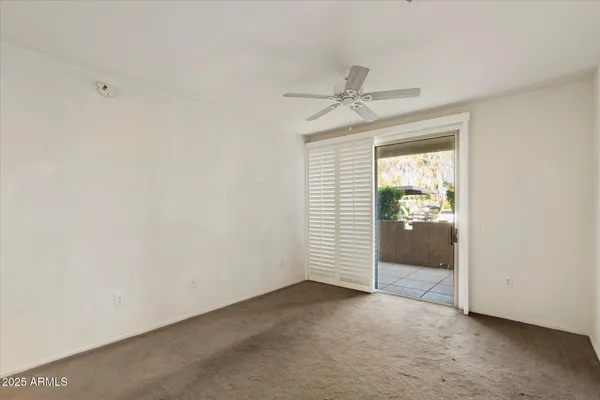 a view of hallway with livingroom