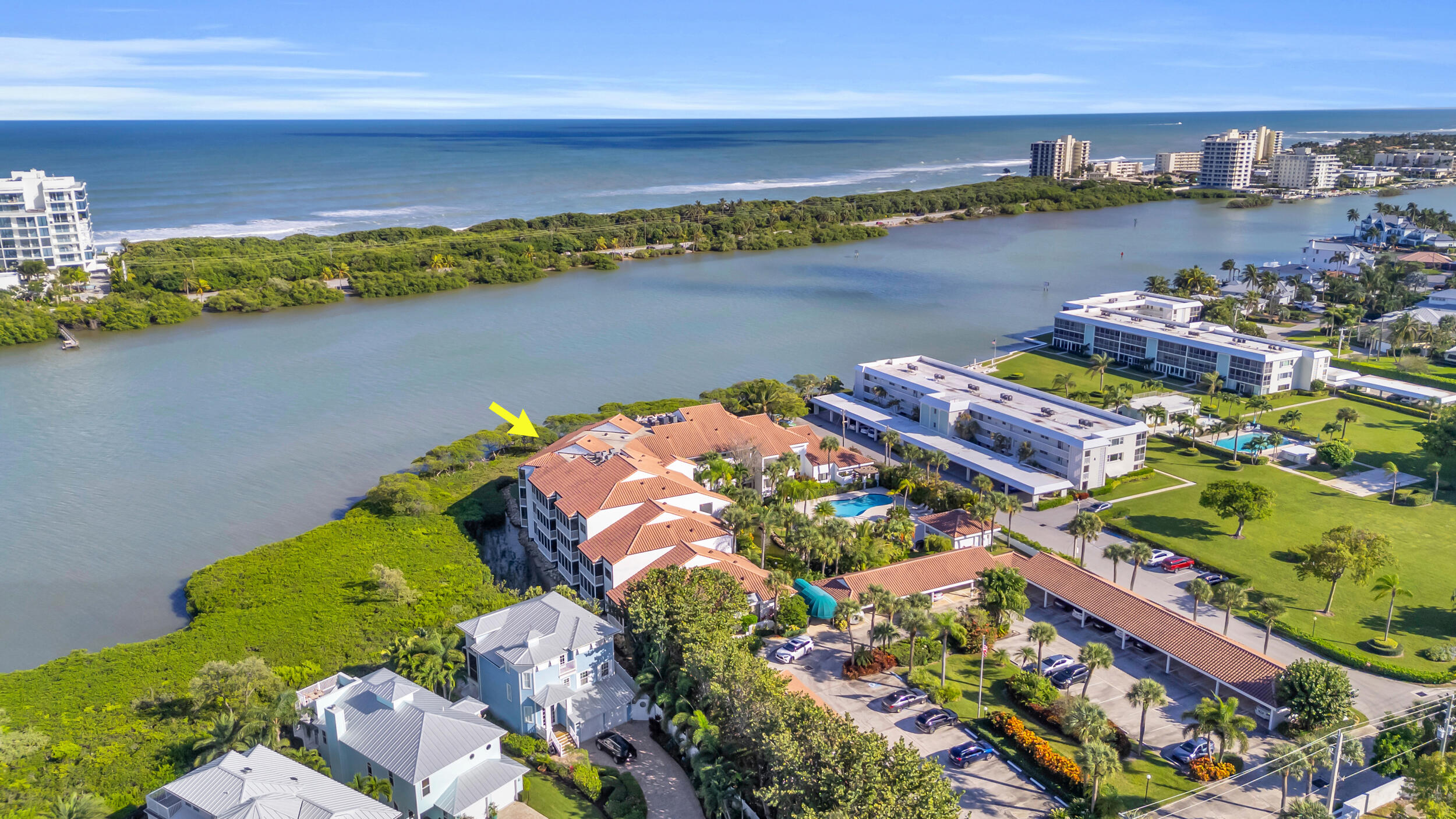 200 Waterway Road, Unit 206 Tequesta, FL 33469 - Photo 48 of 49 a view of a city and ocean view