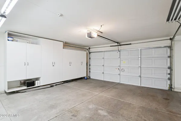 a view of a garage
