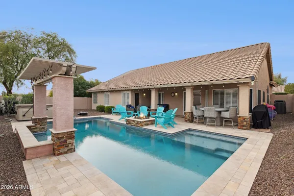 a house view with sitting space and garden space