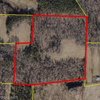 7259 Bulb Road Julian, NC 27283 - Photo 1 of 10 Aerial view of Lot 3 address 7259 Bulb Road with easement coming through Lot 2 from Bulb Road