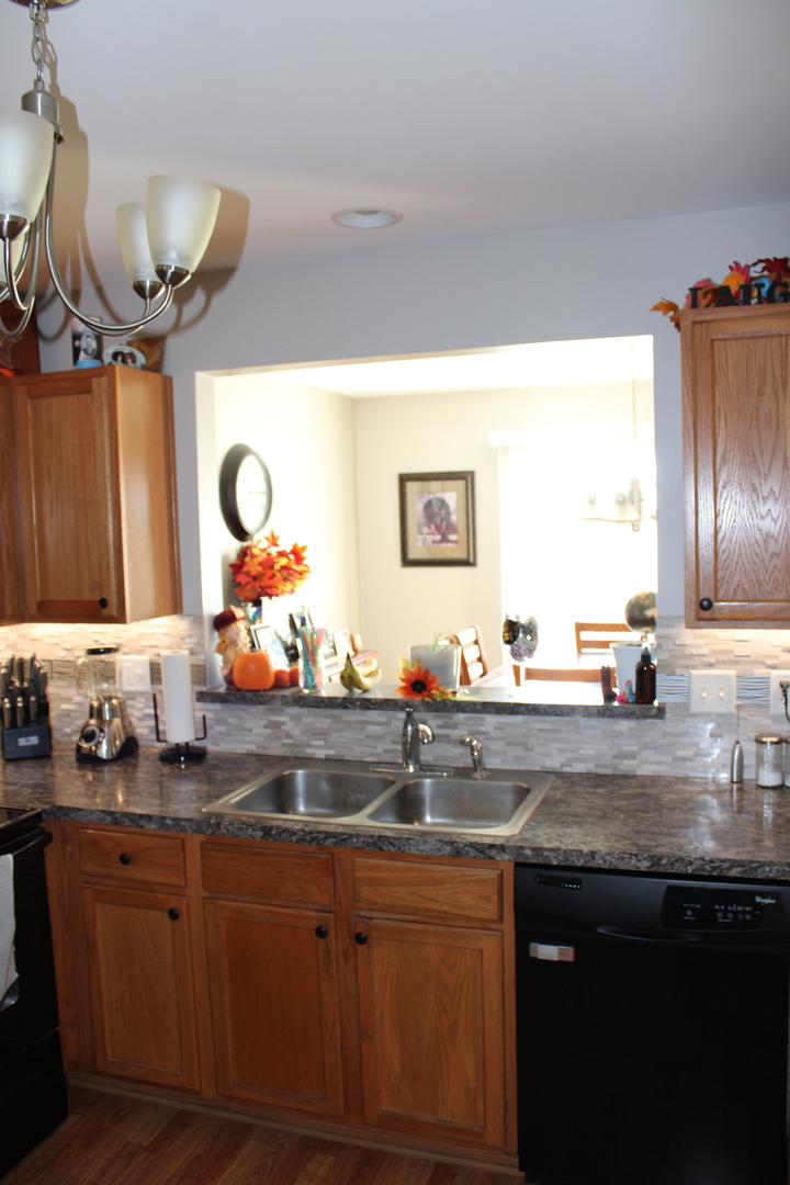 245 Rollin Road, Unit D Somonauk, IL 60552 - Photo 10 of 29 a kitchen with sink and a refrigerator