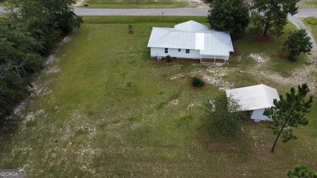 a garden view with a sink
