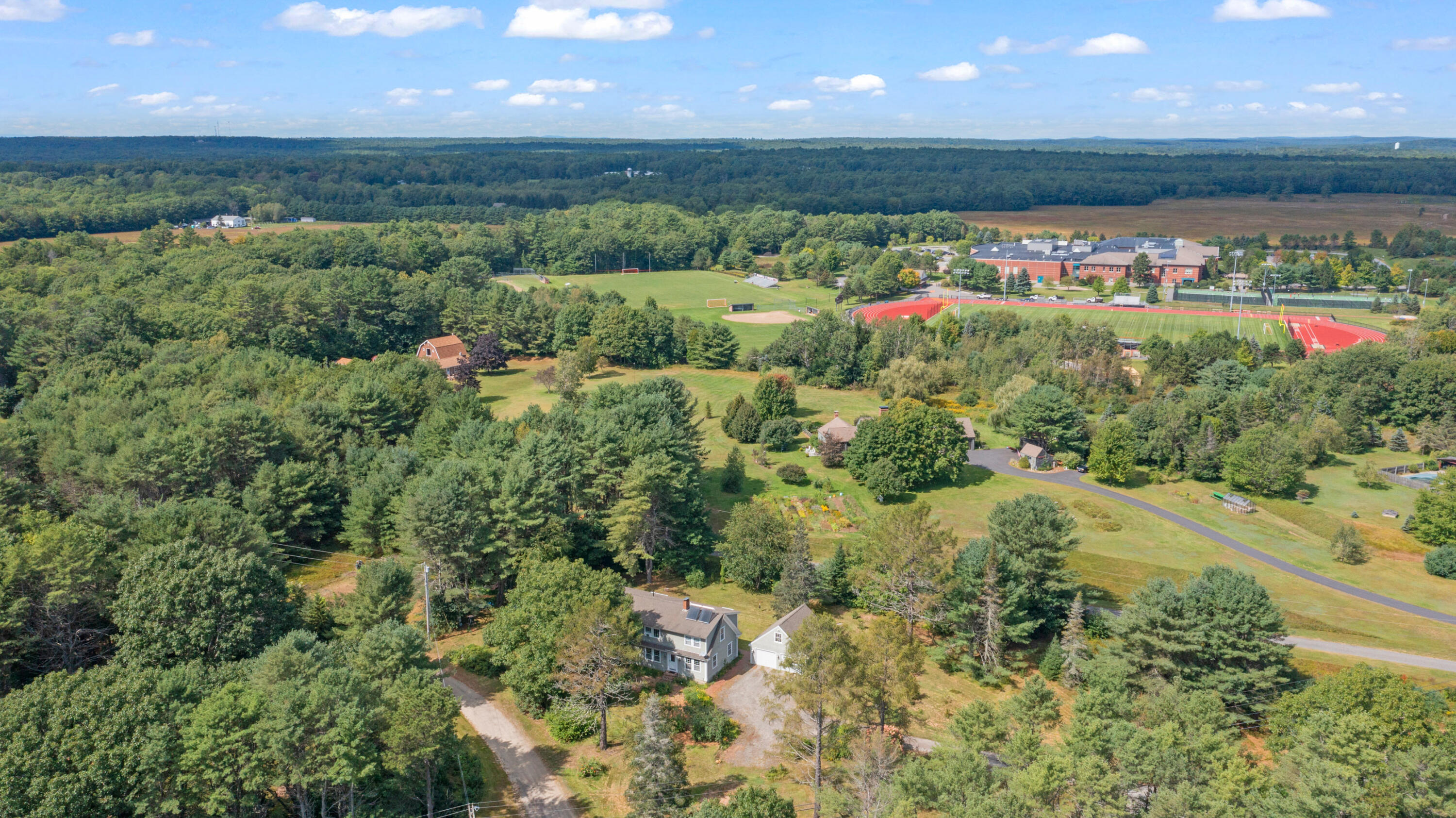 234 Maquoit Road Brunswick, ME 04011 - Photo 80 of 83 aerial with high school in back ground