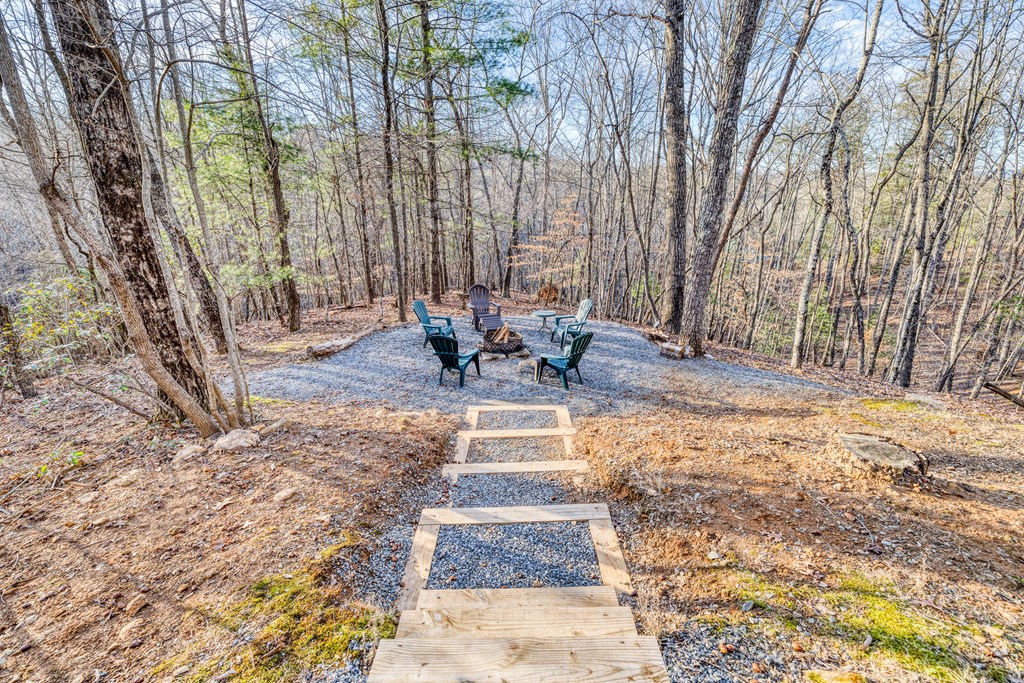 180 Green Ridge Road Blue Ridge, GA 30513 - Photo 39 of 83 a view of a backyard with sitting area