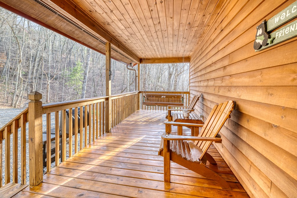 180 Green Ridge Road Blue Ridge, GA 30513 - Photo 55 of 83 a view of a chairs and table on the balcony