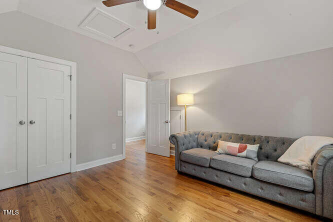 3012 Shenandoah Avenue Durham, NC 27704 - Photo 33 of 50 a living room with furniture and a wooden floor