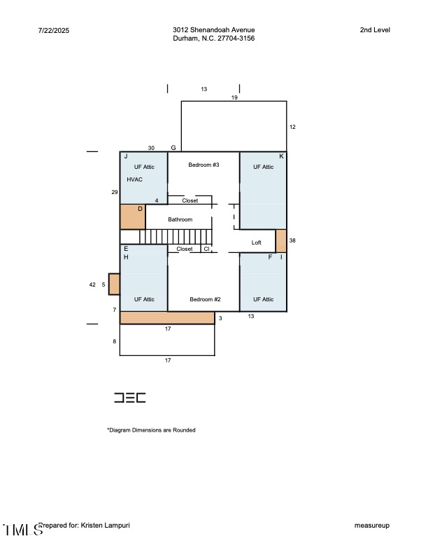 3012 Shenandoah Avenue Durham, NC 27704 - Photo 47 of 50 a picture of a floor plan