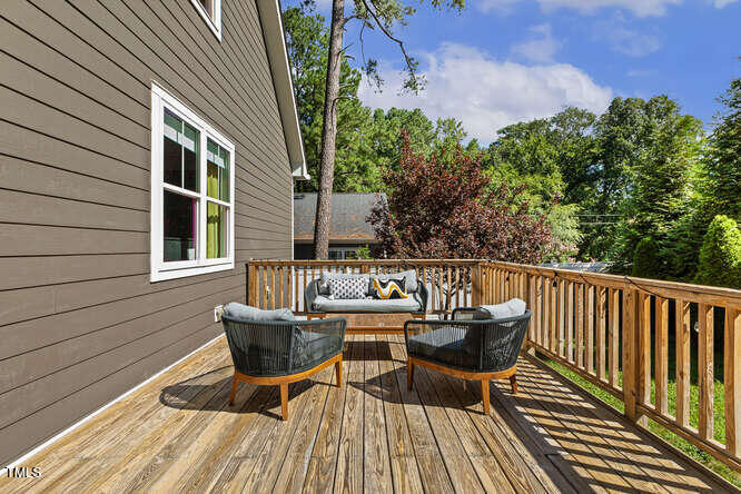 3012 Shenandoah Avenue Durham, NC 27704 - Photo 41 of 50 a view of a patio on wooden deck