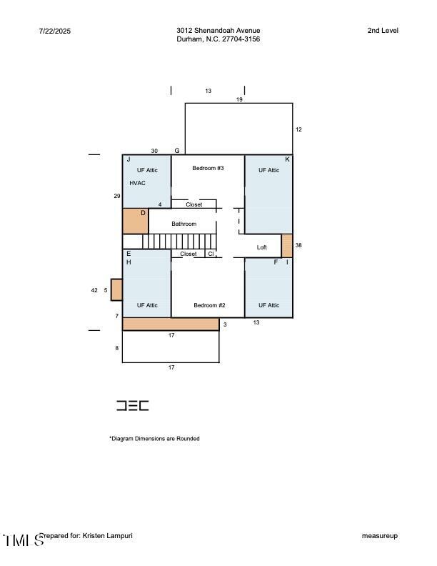 3012 Shenandoah Avenue Durham, NC 27704 - Photo 44 of 50 a picture of a floor plan