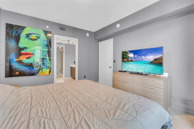 a bed room with a bed