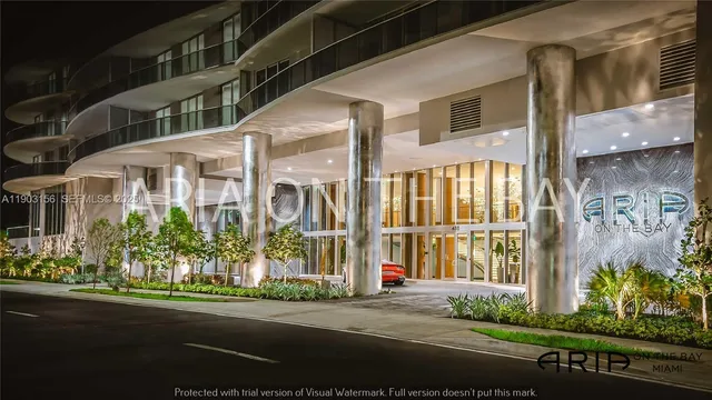 a front view of a building with street view