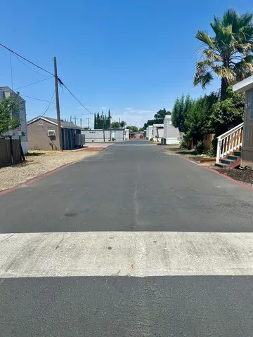 a view of street with houses