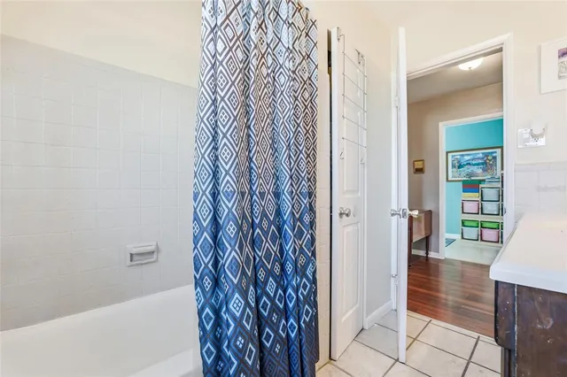 a backyard of a house with seating space