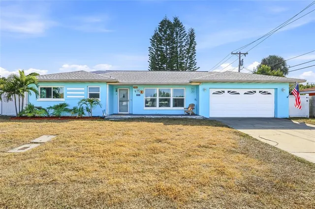 a front view of a house with swimming pool