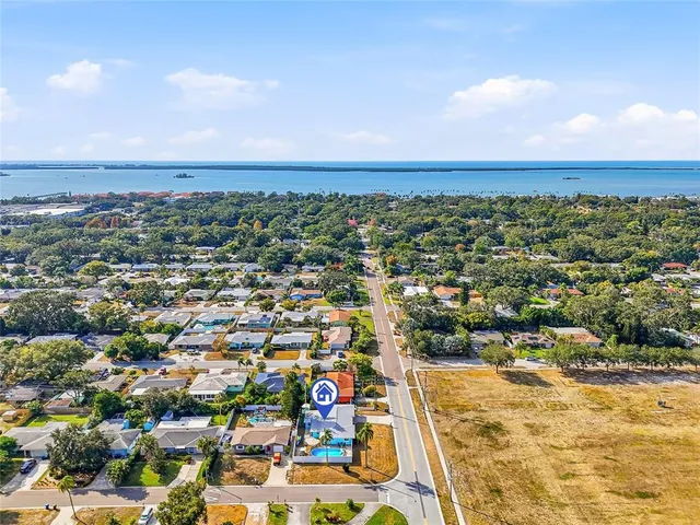 an aerial view of a city