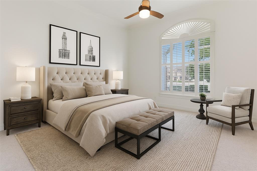 2203 Court Del Rey Round Rock, TX 78681 - Photo 18 of 35 Carpeted bedroom with ceiling fan and baseboards