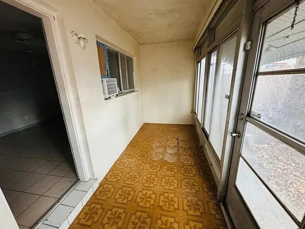 a view of hallway with stairs