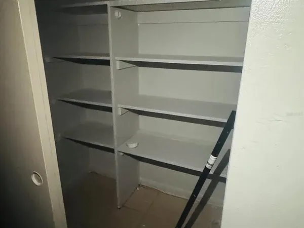 a close view of closet