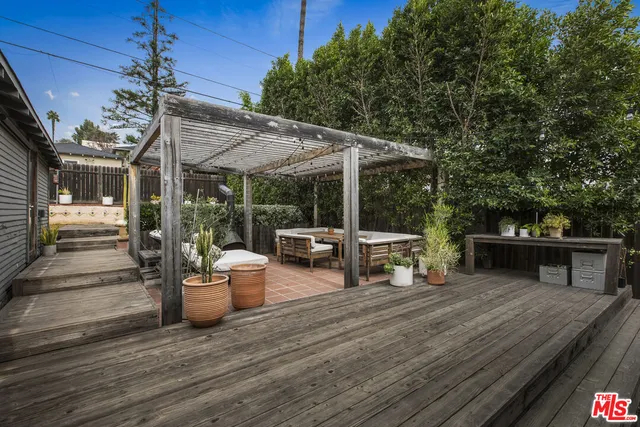 a view of outdoor space and deck