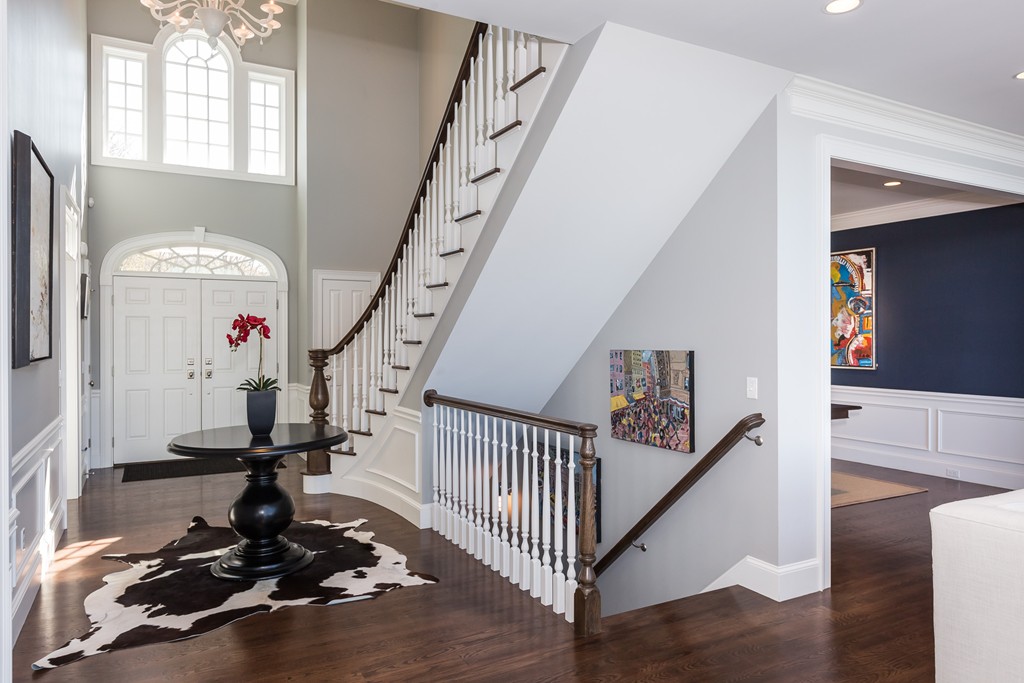 821 Ridge Road Wilbraham, MA 01095 - Photo 29 of 30 a view of a hallway with wooden floor and stairs