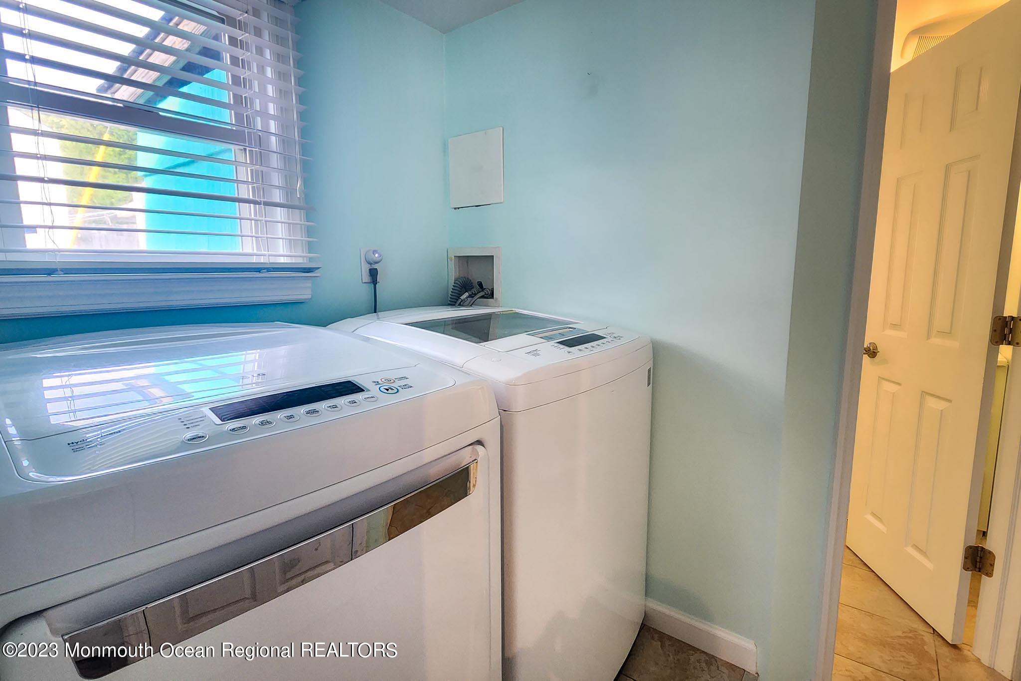 54 Silver Beach Road Lavallette, NJ 08735 - Photo 32 of 49 a utility room with dryer and washer