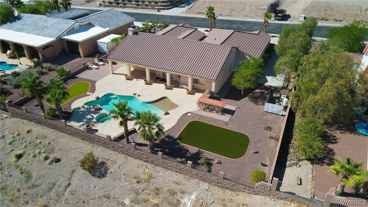 2660 Pegasus Ranch Road Bullhead City, AZ 86429 - Photo 57 of 57 an aerial view of a house with garden space and street view