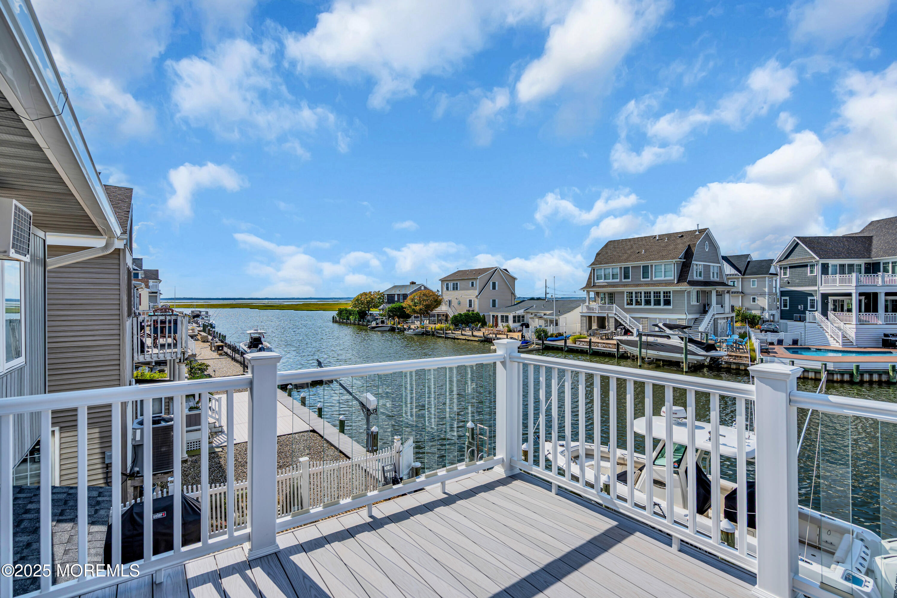 a view of city from a balcony
