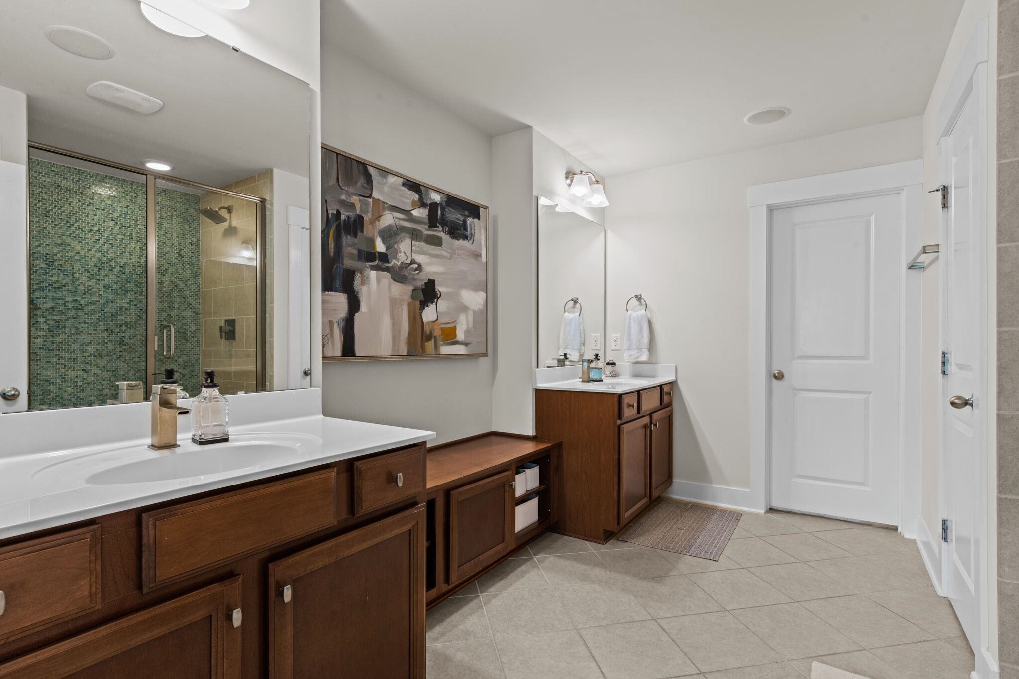 9304 Sevillanos Walk Raleigh, NC 27617 - Photo 22 of 41 a spacious bathroom with a double vanity sink mirror and double