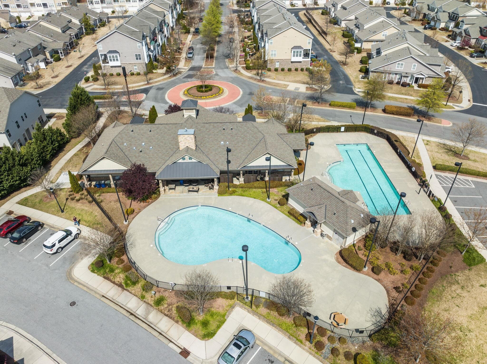 9304 Sevillanos Walk Raleigh, NC 27617 - Photo 41 of 41 an aerial view of a house with swimming pool