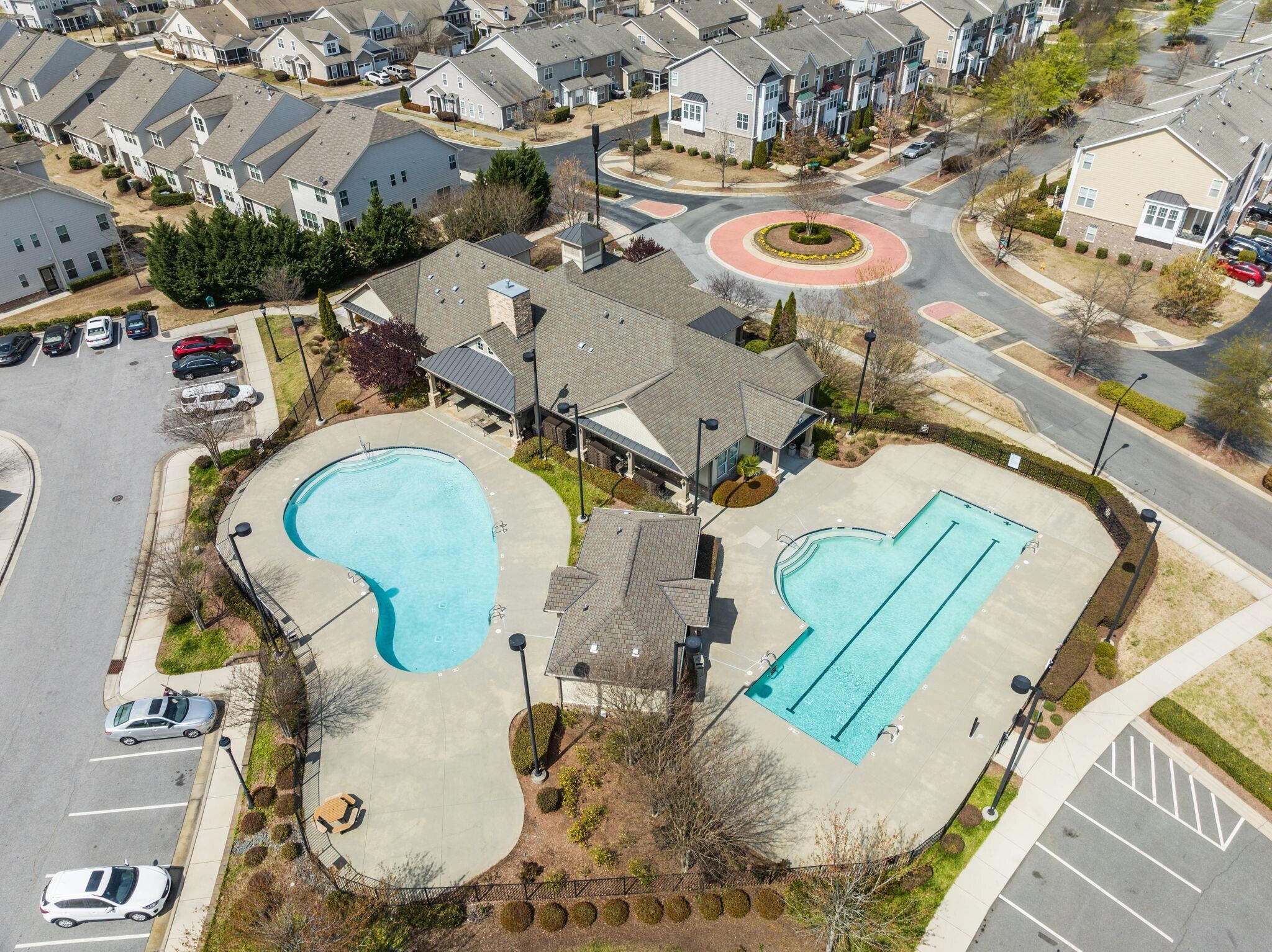 9304 Sevillanos Walk Raleigh, NC 27617 - Photo 7 of 41 an aerial view of a swimming pool