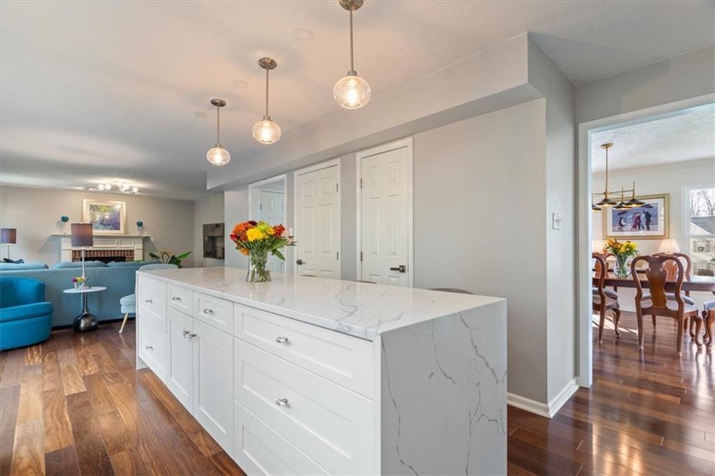 216 Lori Road Gibsonia, PA 15044 - Photo 16 of 50 The microwave drawer preserves the clean sightlines. No bulky appliance interrupting the statement range wall. Massive island for grazing, buffets, cocktails, dessert bars — designed for how people actually entertain today.