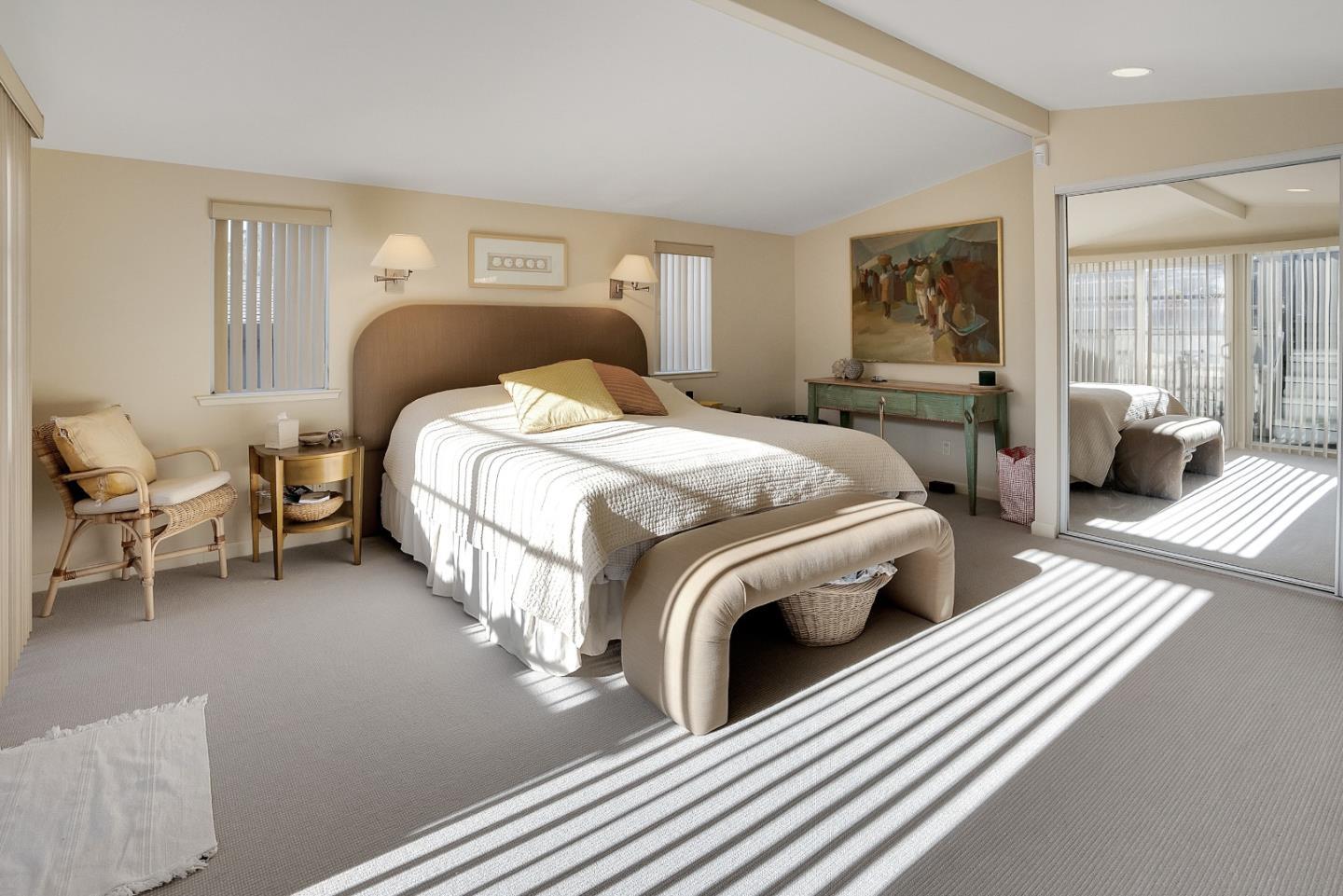 545 Beach Drive Aptos, CA 95003 - Photo 23 of 55 a bed room with a bed and a chair