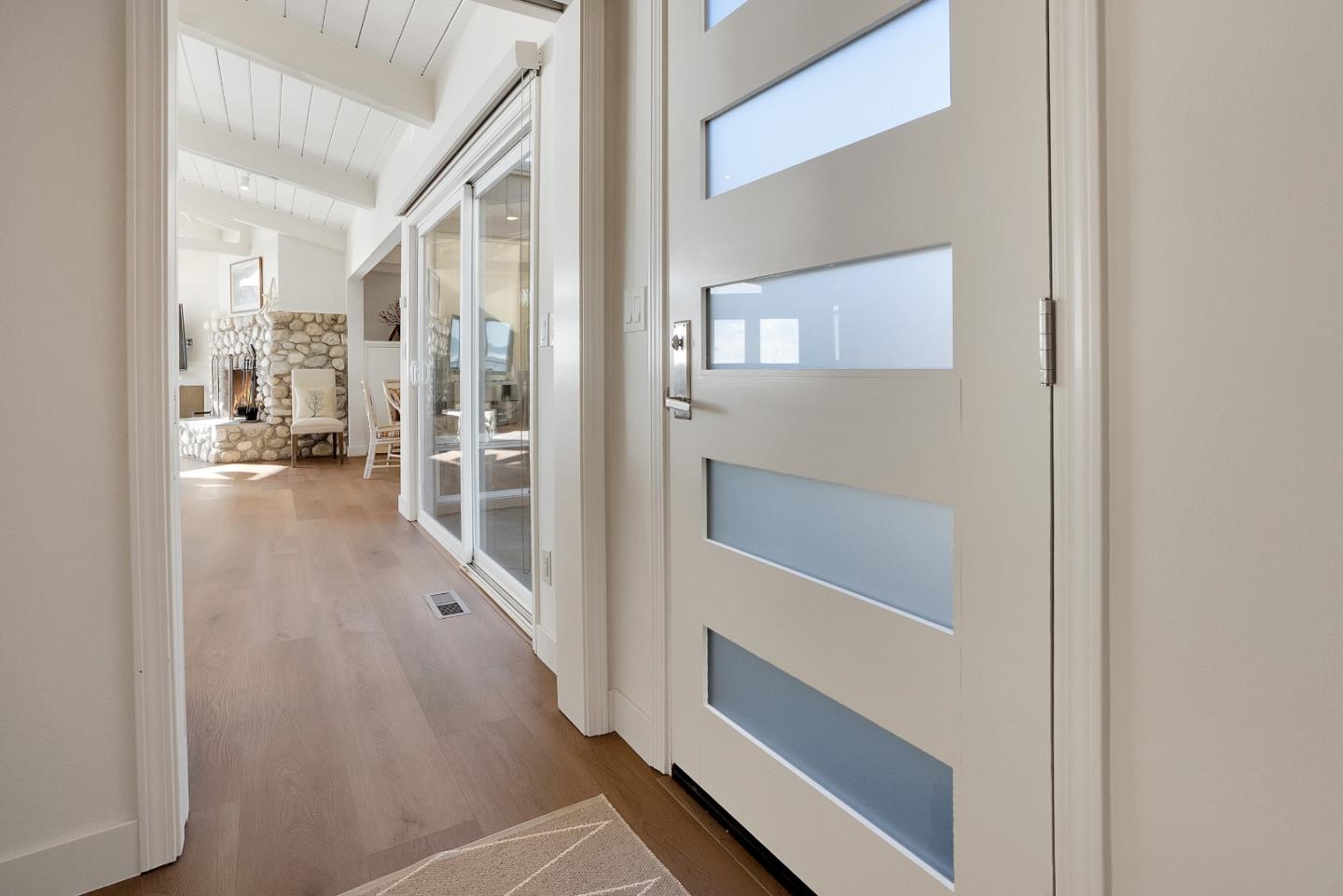 545 Beach Drive Aptos, CA 95003 - Photo 31 of 55 a view of a hallway with wooden floor and staircase
