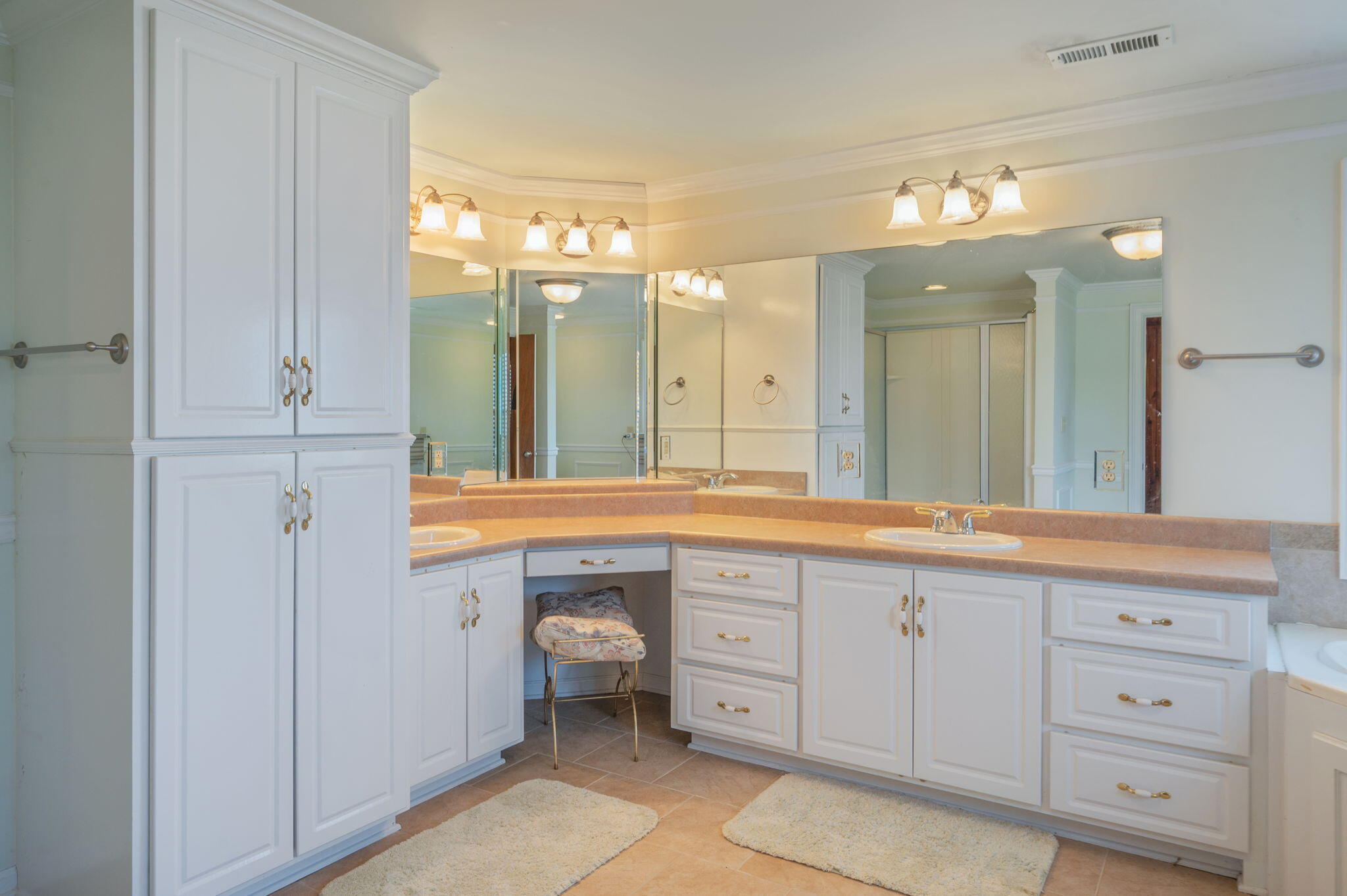 1950 Prescott Road Florala, AL 36442 - Photo 20 of 56 a bathroom with a sink and a large mirror