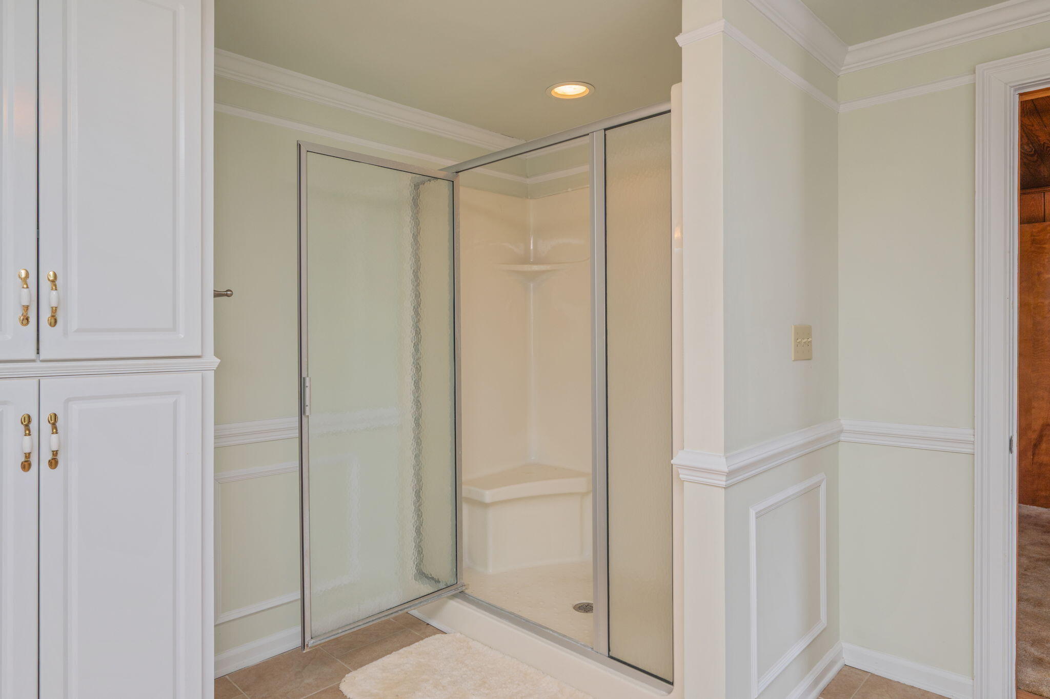 1950 Prescott Road Florala, AL 36442 - Photo 28 of 56 a bathroom with a shower and a glass door